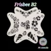 PK Frisbee Face Painting Stencil - B2 - Floral Unicorn -Lush Metic Sales Store fbb2