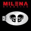 Milena Face Painting Stencils - Skulls P16 -Lush Metic Sales Store mlsp16