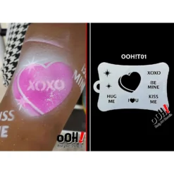 Ooh! Valentine Stencil - Candy Heart -Lush Metic Sales Store ost01 b