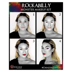 Woochie Halloween Makeup Stencil Kit - Glitter Skull -Lush Metic Sales Store sk002 b