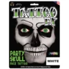 Tinsley Transfers Party Skull Face Tattoo - White -Lush Metic Sales Store ttps605