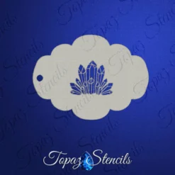 Topaz Face Painting Stencil - Crystal Ice Center